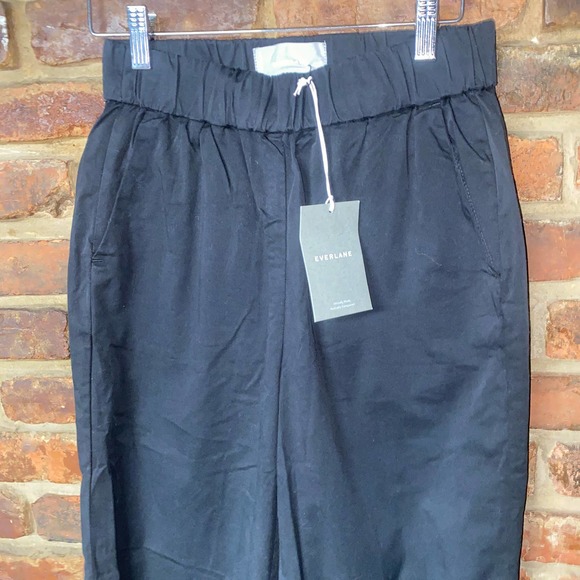 Everlane Black Organic Cotton The Easy Pants Women's Size 2 - Picture 3 of 7